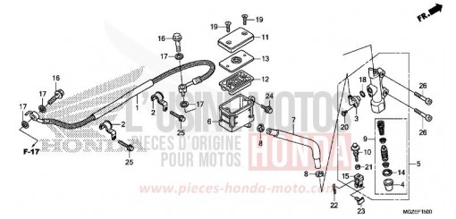 POMPA FRENO POSTERIORE (STD) CB500FF di 2015